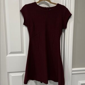 Banana Republic Burgundy Textured Dress